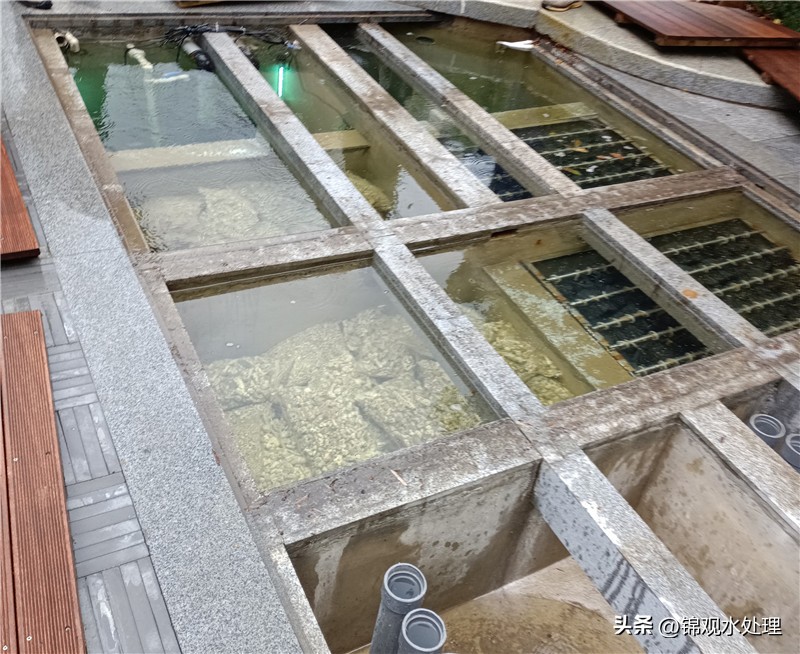 锦鲤鱼池过滤材料摆放顺序,溧阳大型锦鲤鱼池过滤系统
