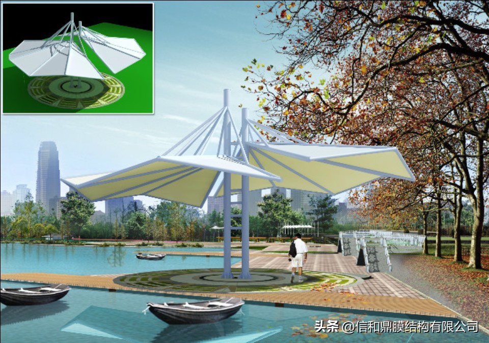 信和鼎膜结构,黄冈高品质膜结构遮阳棚源头好货