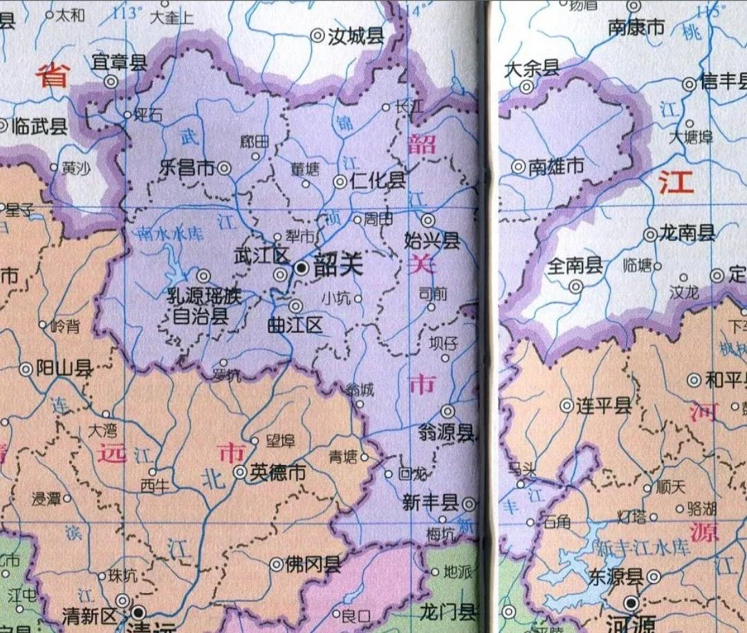 中国韶关旅游攻略,韶关浈江区旅游地图