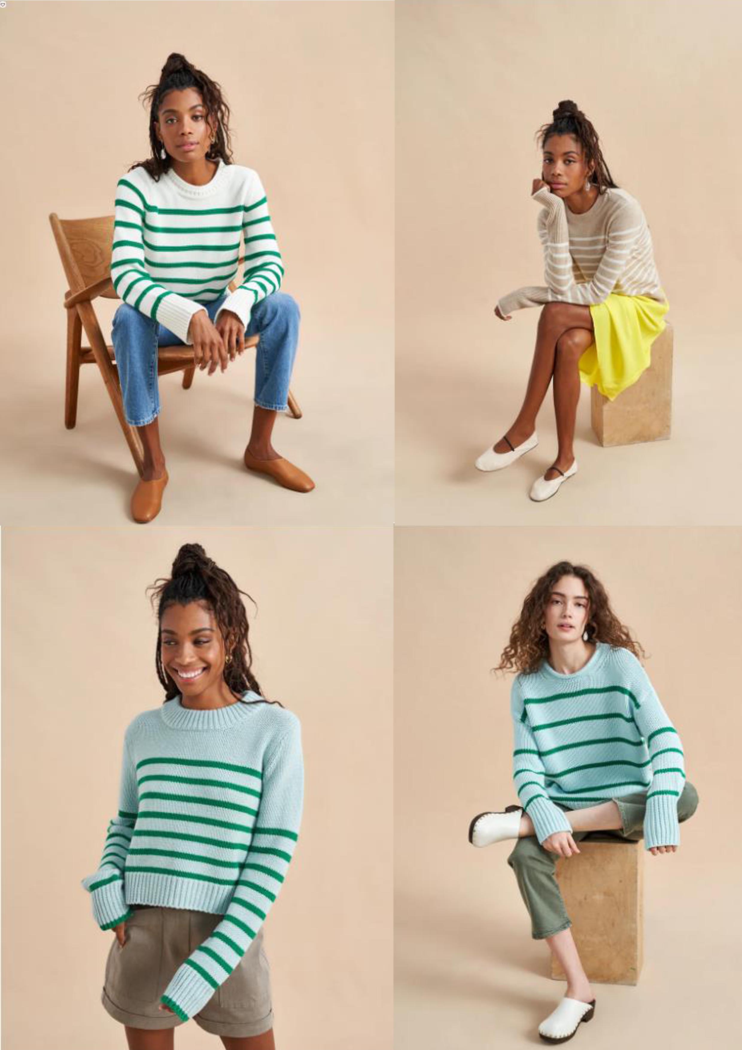 条纹衫这样穿也太时髦了，不仅实用还百搭，连凯特和梅根都爱穿