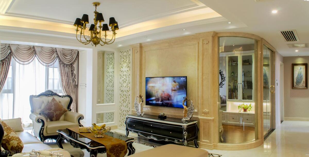 电视柜尺寸与电视尺寸对照表,客厅中式电视柜尺寸