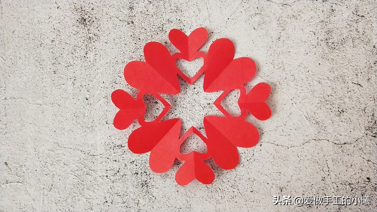 爱心窗花剪纸教程简单,喜字剪纸窗花爱心边框