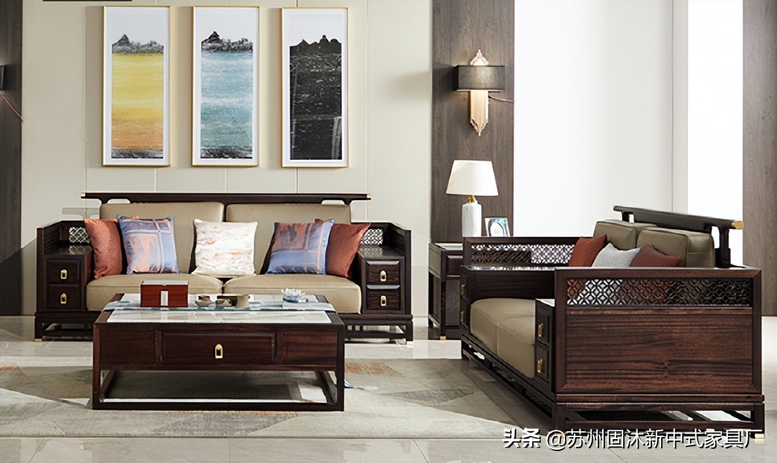 145平中式风格装修红木家具,145新中式三室二厅装修多少钱