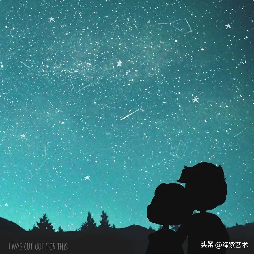 太甜蜜了，小情侣用卡通卡片人物，记录亲密旅行时刻