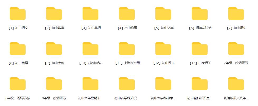 小学免费资料分享,小学初中高中各种资料分享