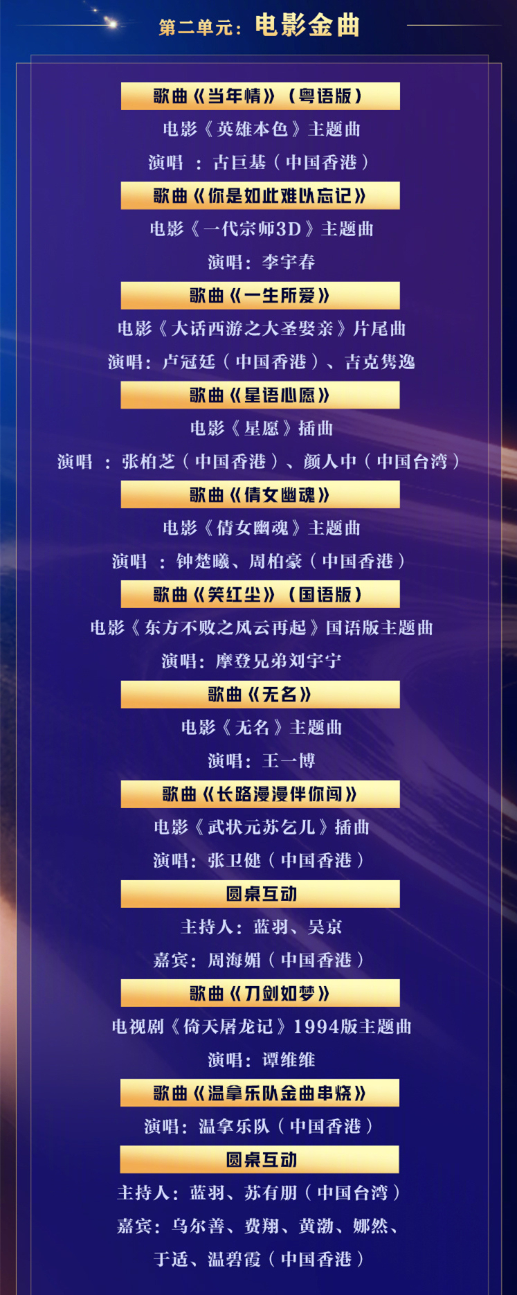 2023湾区升明月节目单,2023湾区升明月完整节目单