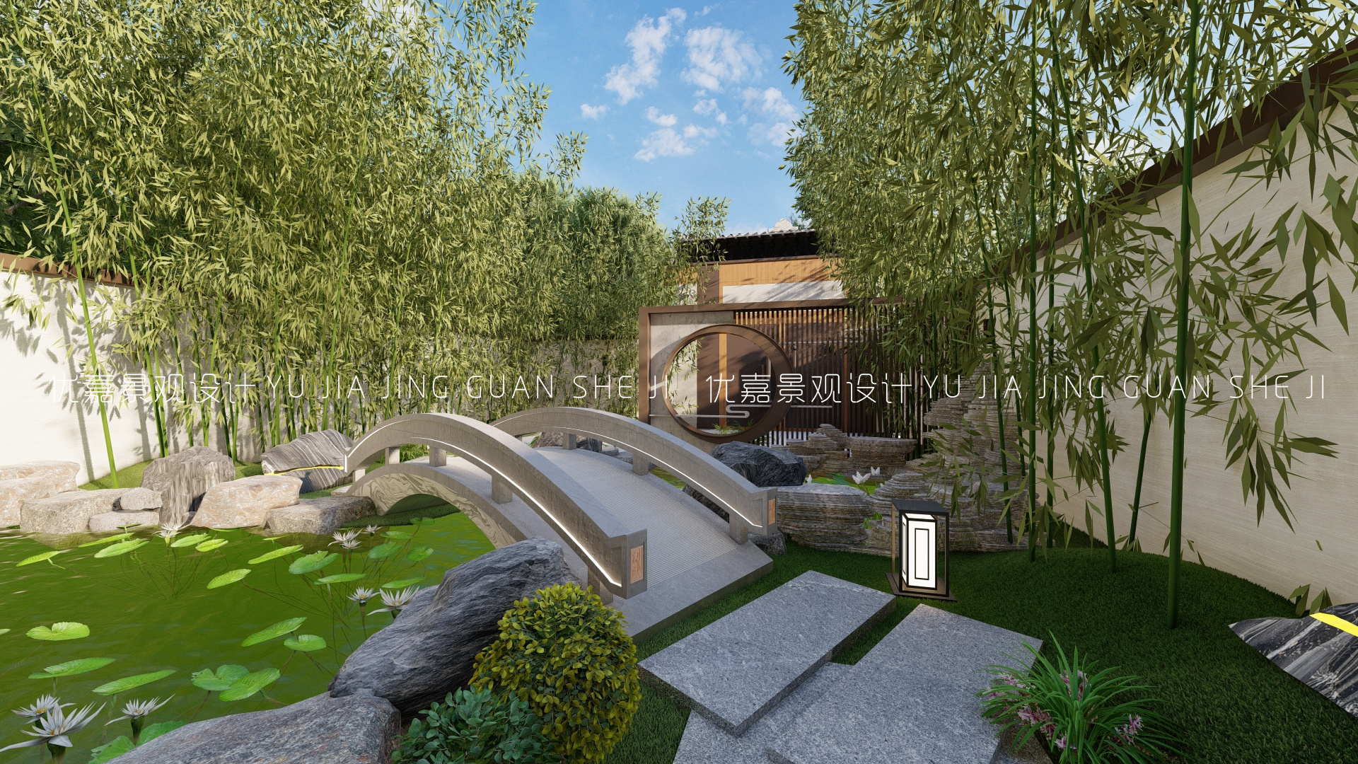 中式禅意庭院效果图,中式禅意小庭院效果图大全