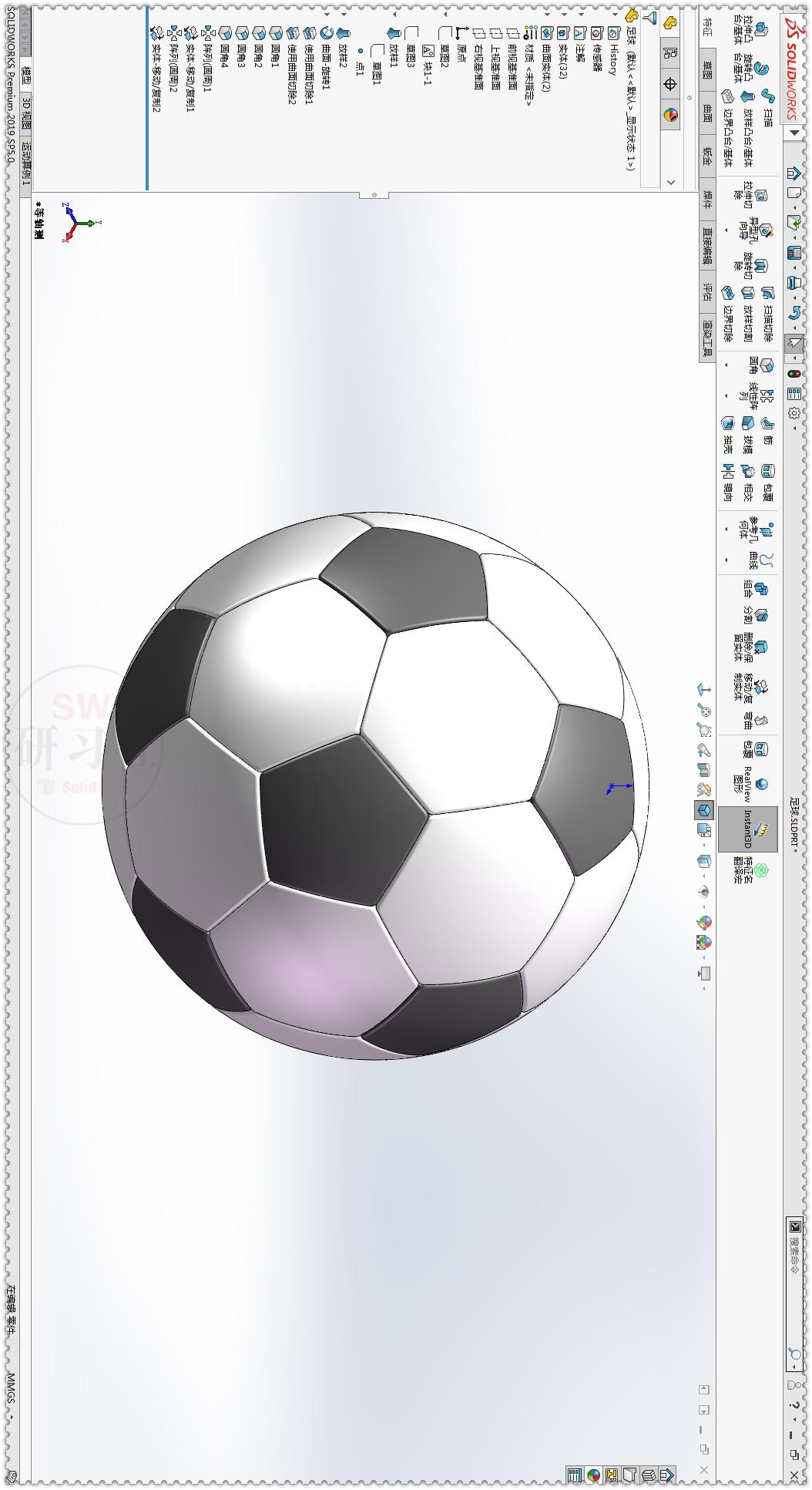 solidworks足球,用solidworks画一个硬币