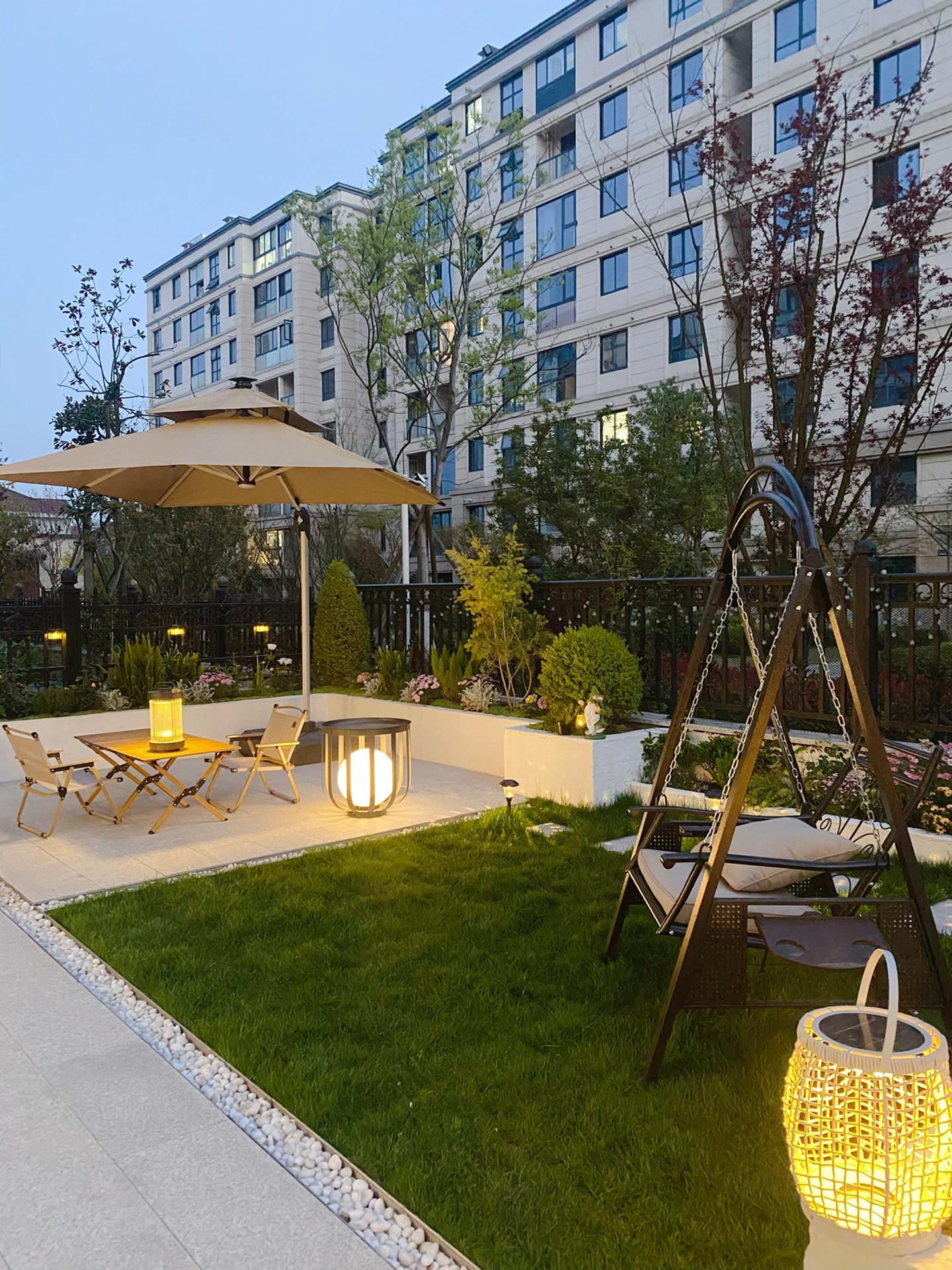 一楼小院简易小花园,100平米小院简单改造图