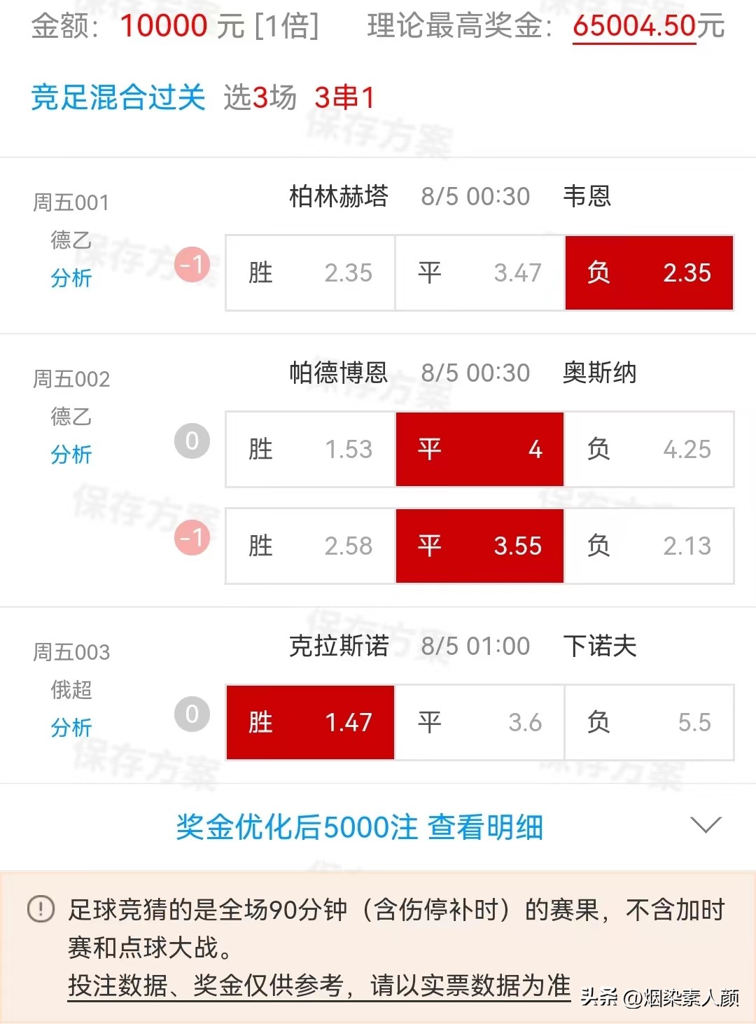 8月4日竞彩,今日足球竞彩4串1实单推荐