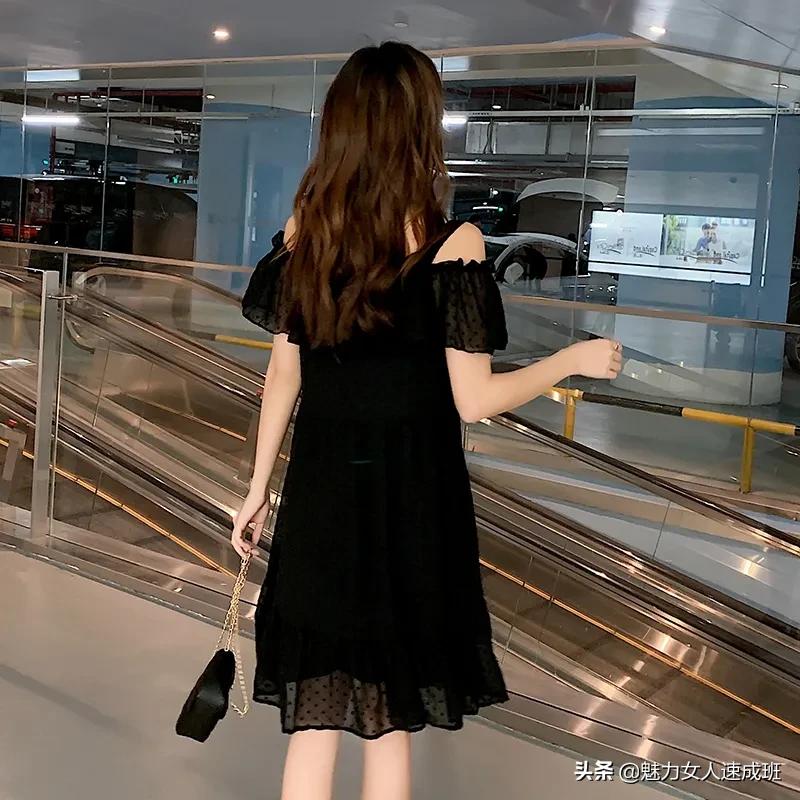 矮个子微胖连衣裙遮肚带口袋,微胖妹妹连衣裙显瘦遮肚子中长款