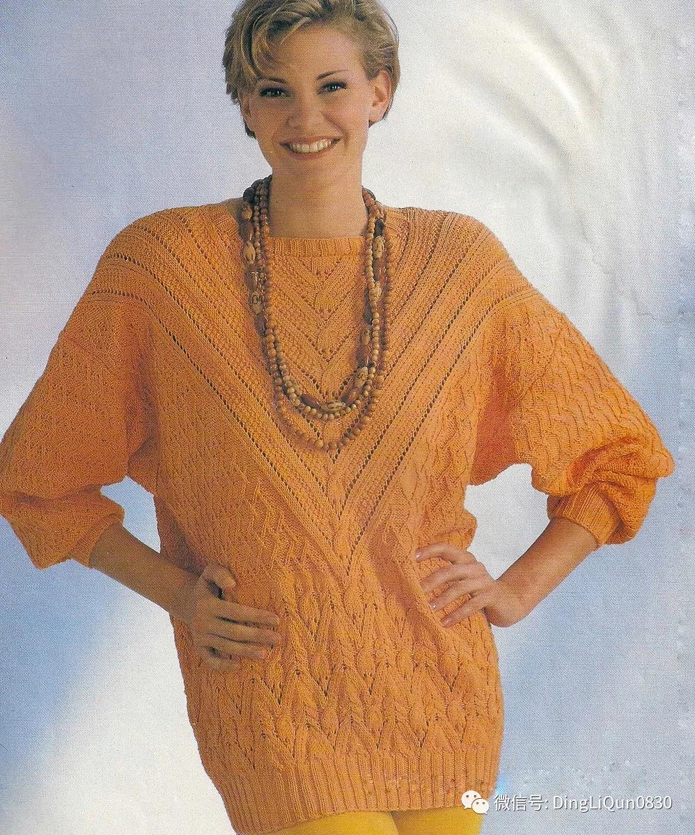 针织套头衫花样,针织作品30款时尚流行的套头衫