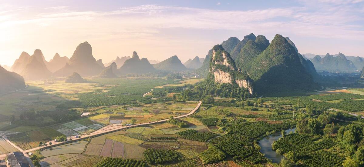 广西农村山水田园美景,广西7处山水田园风光