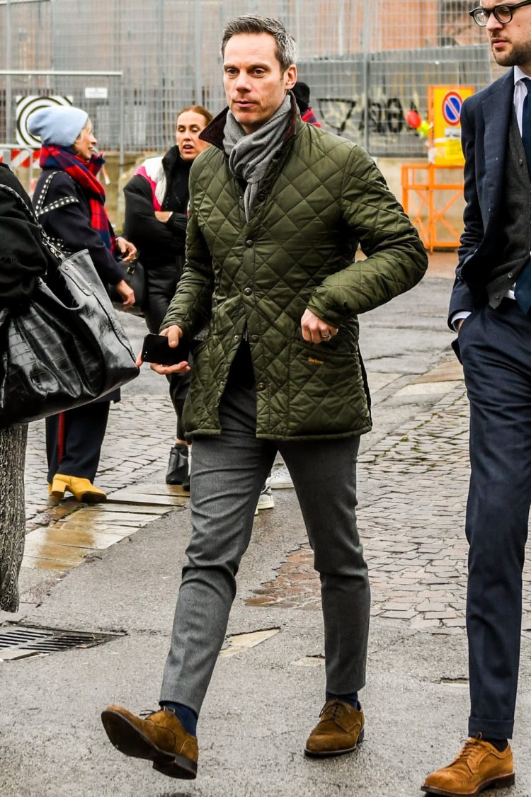 褶皱机能风夹克外套,英伦风格子夹克外套