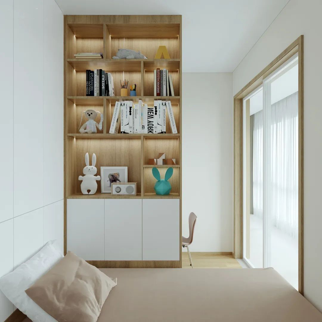 北欧原木风卧室奶咖效果图 (北欧轻奢ins风装修奶咖)