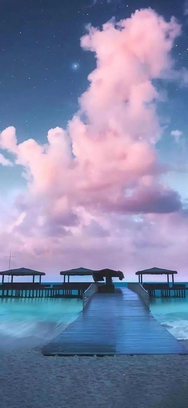 美丽的碧海蓝天壁纸,2018蓝色大海夏天壁纸