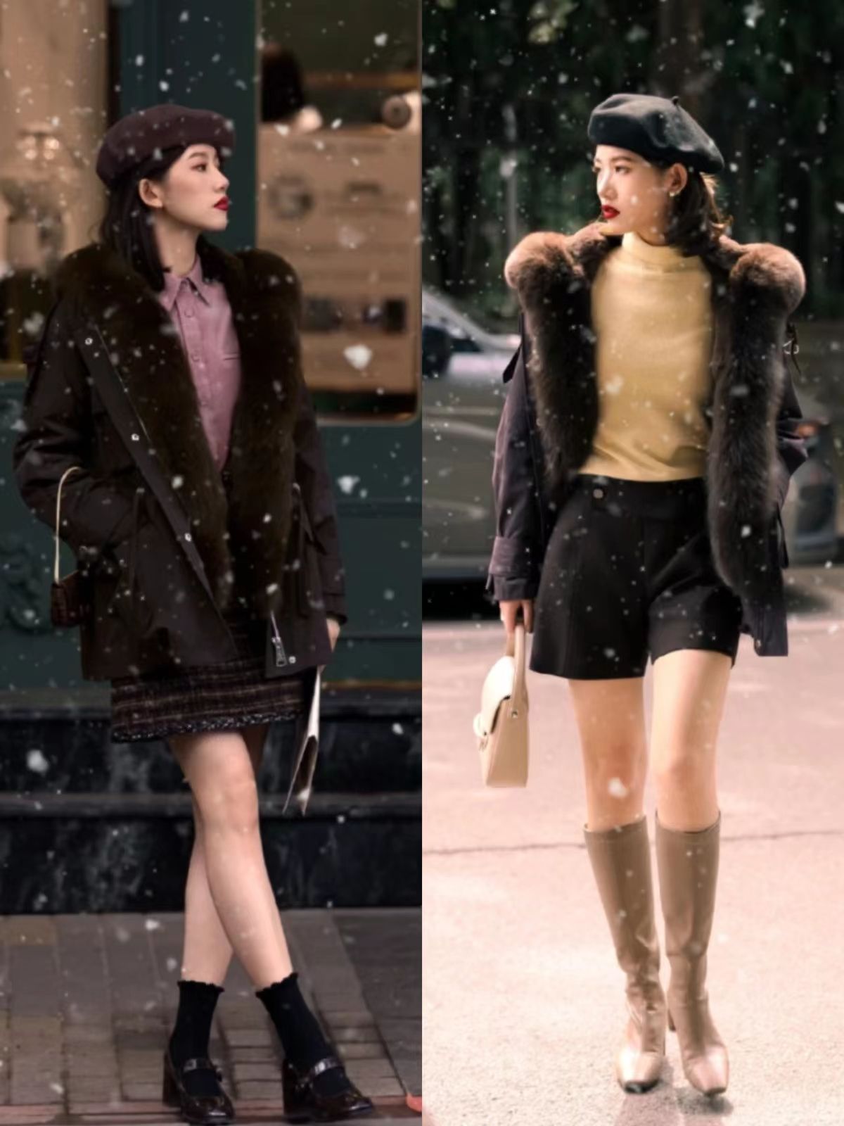 入冬了提醒你：不管穿羽绒服还是呢大衣，配“裙子”更洋气，快学