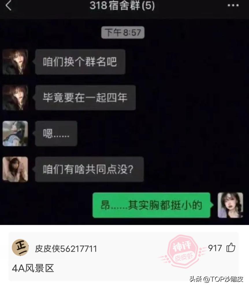 那些搞笑的神回复，宿舍新群名4A风景特区门票免费