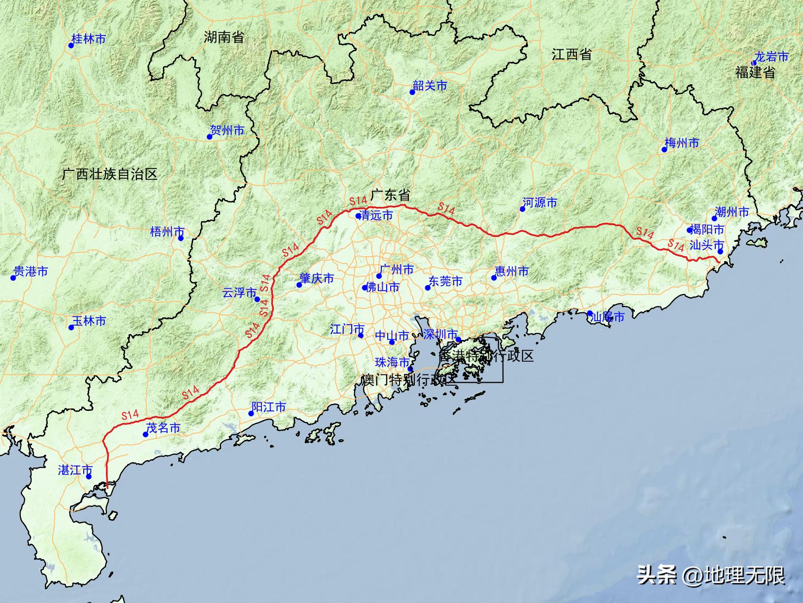 广东高速公路网最新地图,广东省高速公路网地图高清版