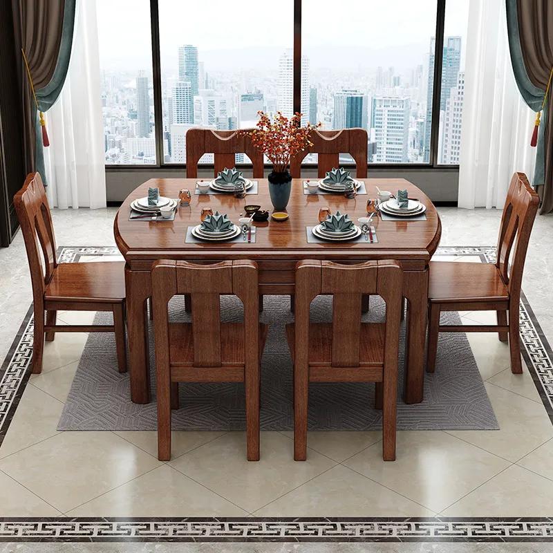 新中式餐桌方桌,现代餐桌简约大方大型