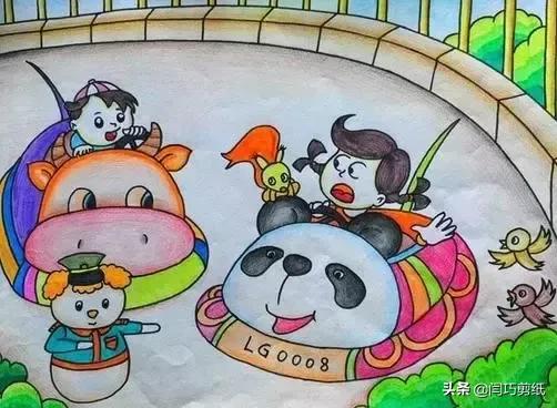 简单又好看的儿童创意画,儿童绘画创意4-6岁水彩笔或蜡笔