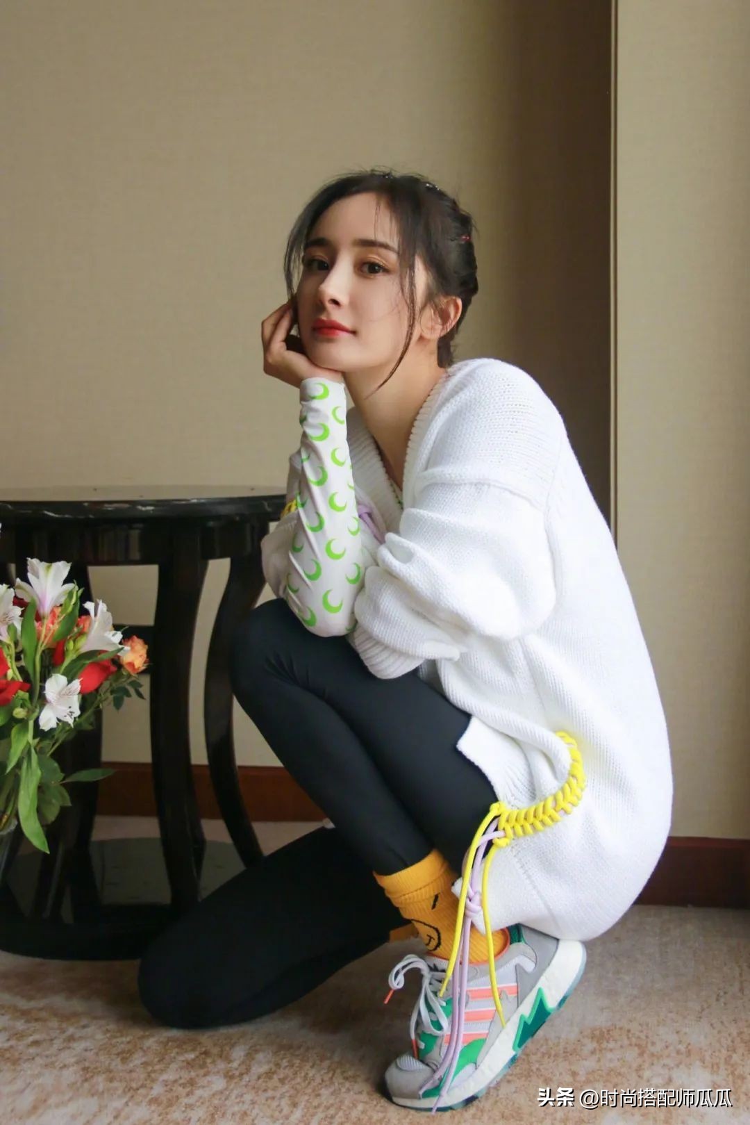 热巴齐刘海发型,热巴最新短发发型漂染