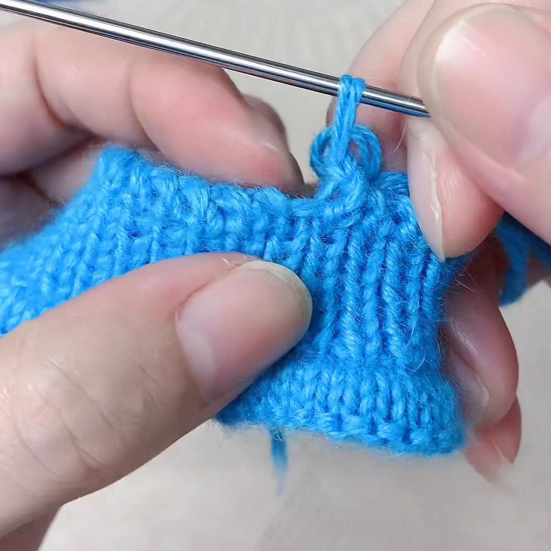 地瓜针帽子收针教程,毛衣空心针的收针方法