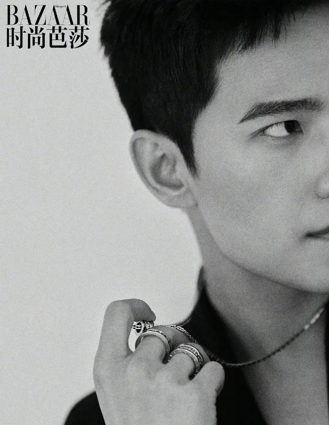 杨洋时尚芭莎十一月刊封面照片,杨洋时尚芭莎背头