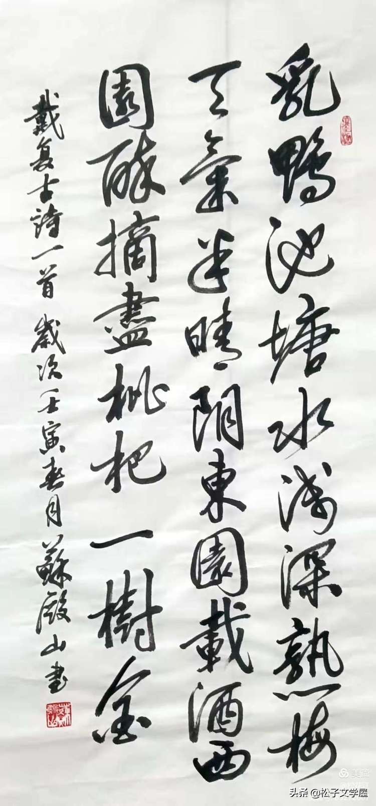 祖国颂水笔书法作品欣赏,祖国颂竖版书法作品