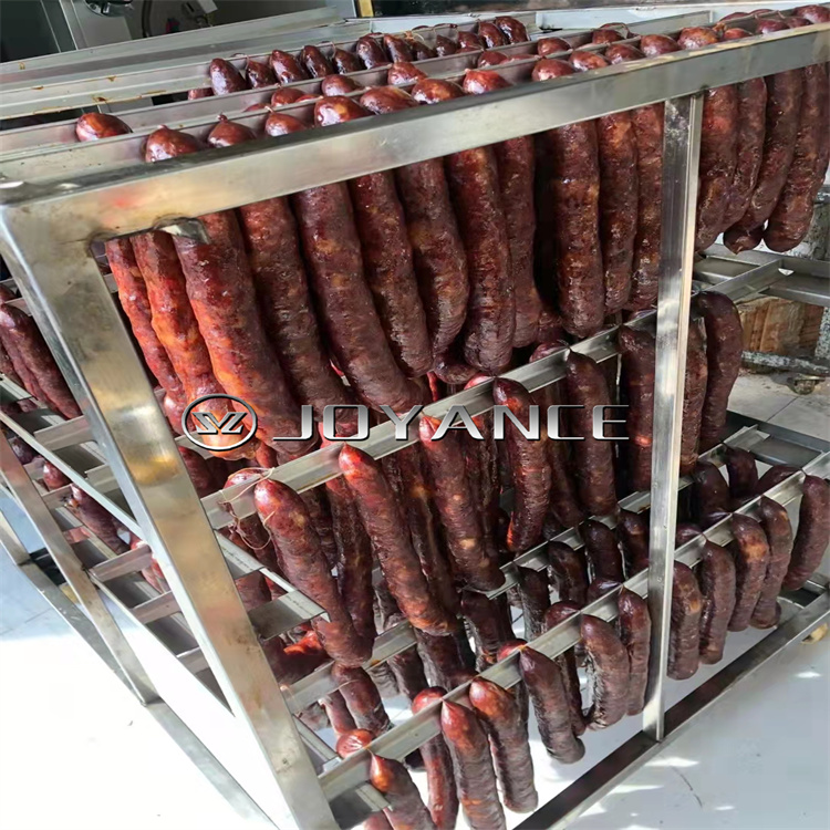 加工香肠的大型机器设备,腊肠烟熏机生产设备