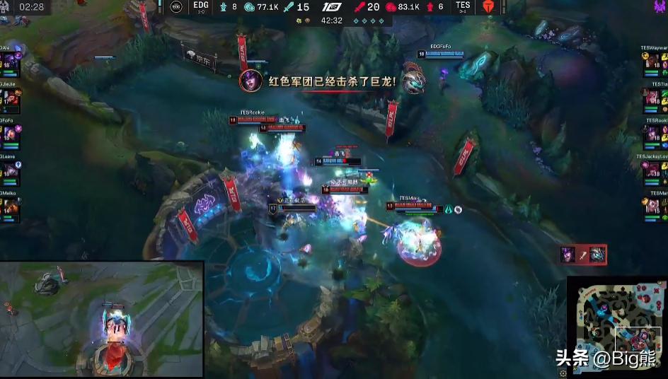 各主播看tesvsedg德莱文,tes击败edg赛后图片