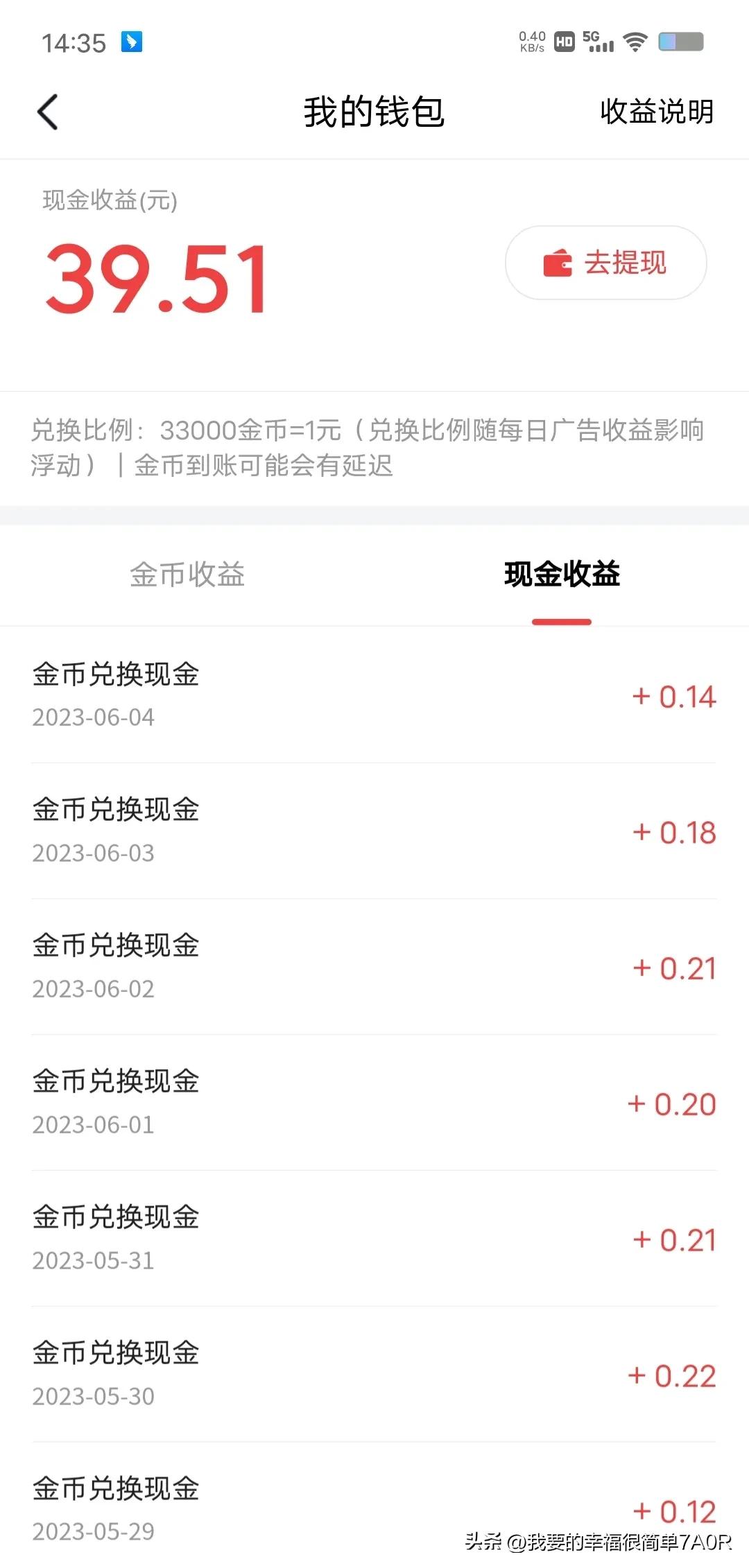 给你们看看我这段时间在*今条头日**上的收益