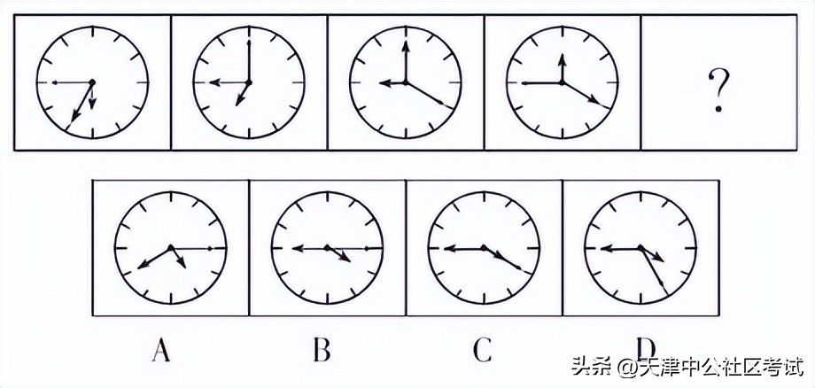 行测练习之图形推理时针旋转考点,山东行测图形推理对称