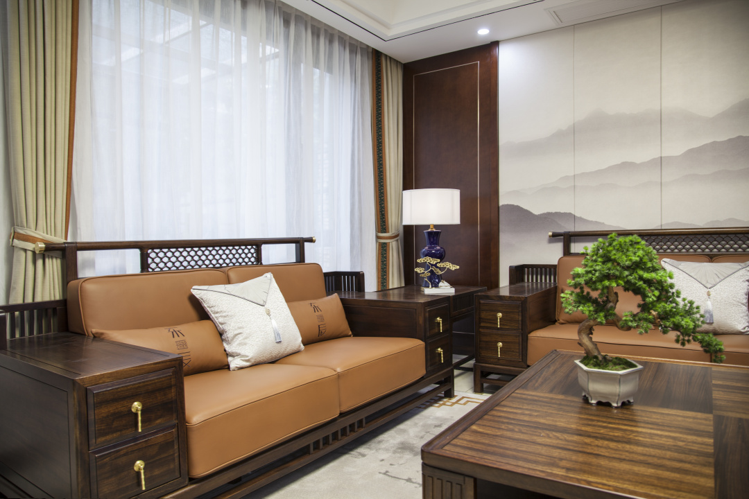 赖氏家具东辰长久系列,赖氏东辰新中式家具茶柜