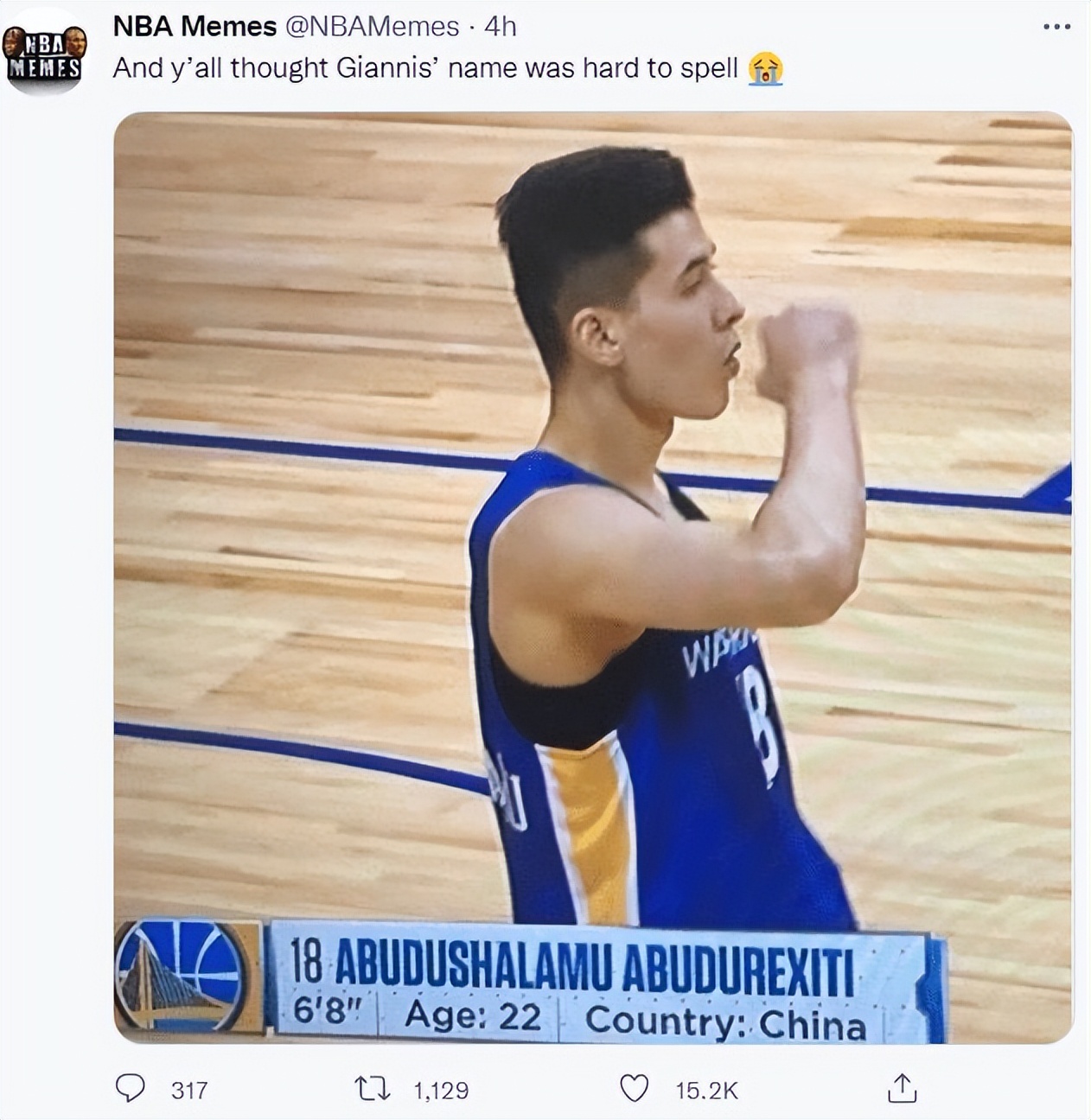 回忆满满！美媒将阿不都和字母哥名字做对比：中国拼音哥更难拼