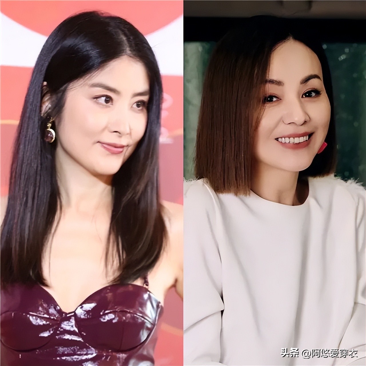 适合长脸的减龄羊毛卷发型,50岁女人头发告别黑长直和羊毛卷