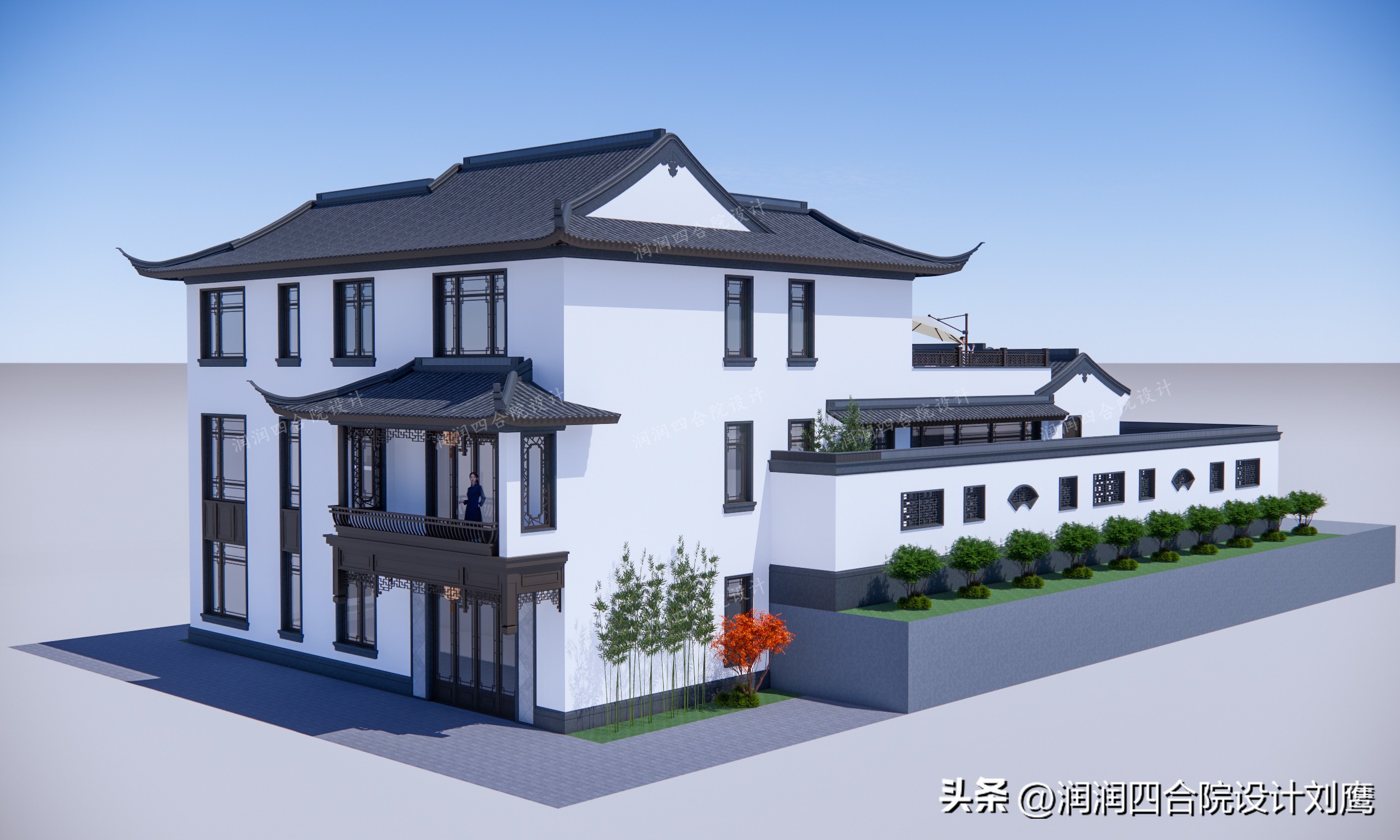 2000平米中式四合院别墅设计,苏式四合院别墅设计图