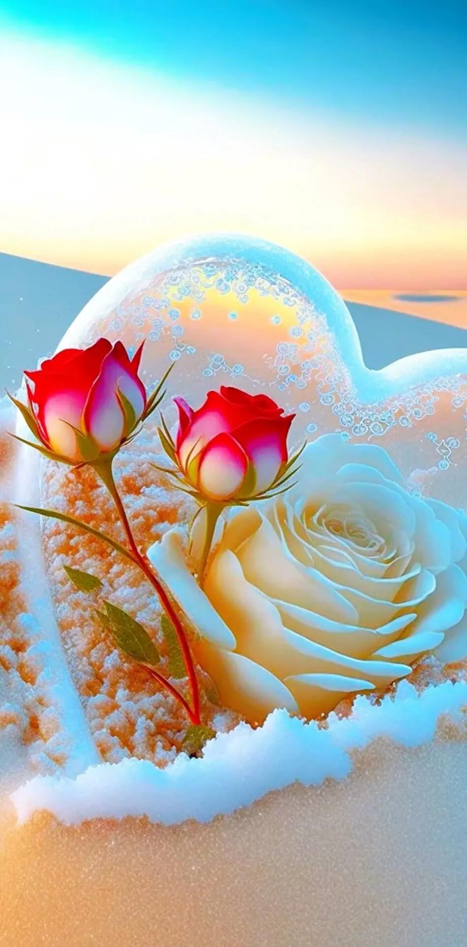 唯美心形图片高清壁纸,爱心壁纸图片唯美简约