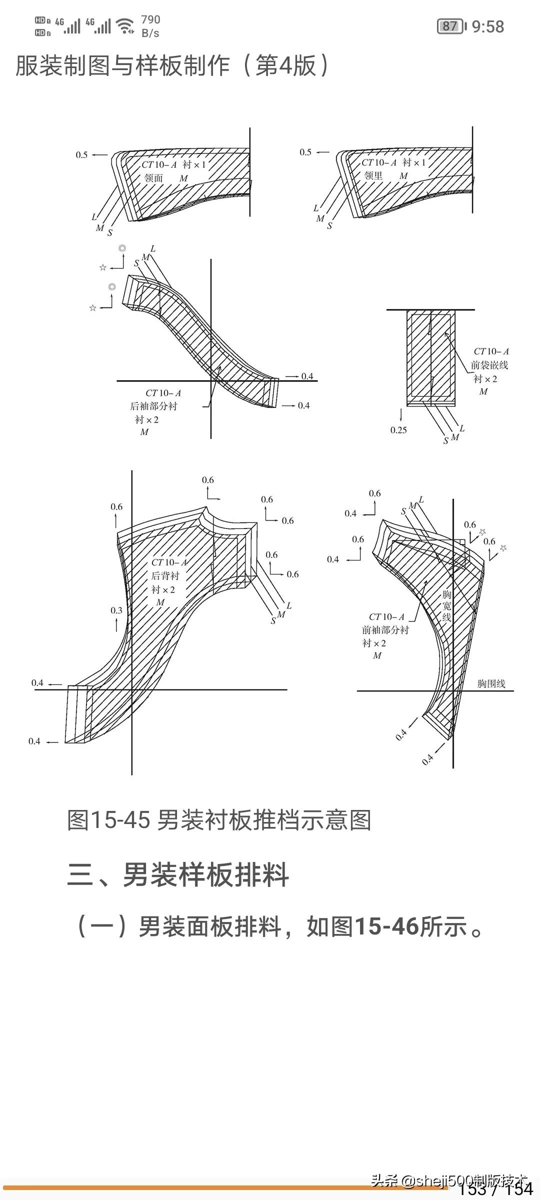 男装样板操作范例结构及放码详解