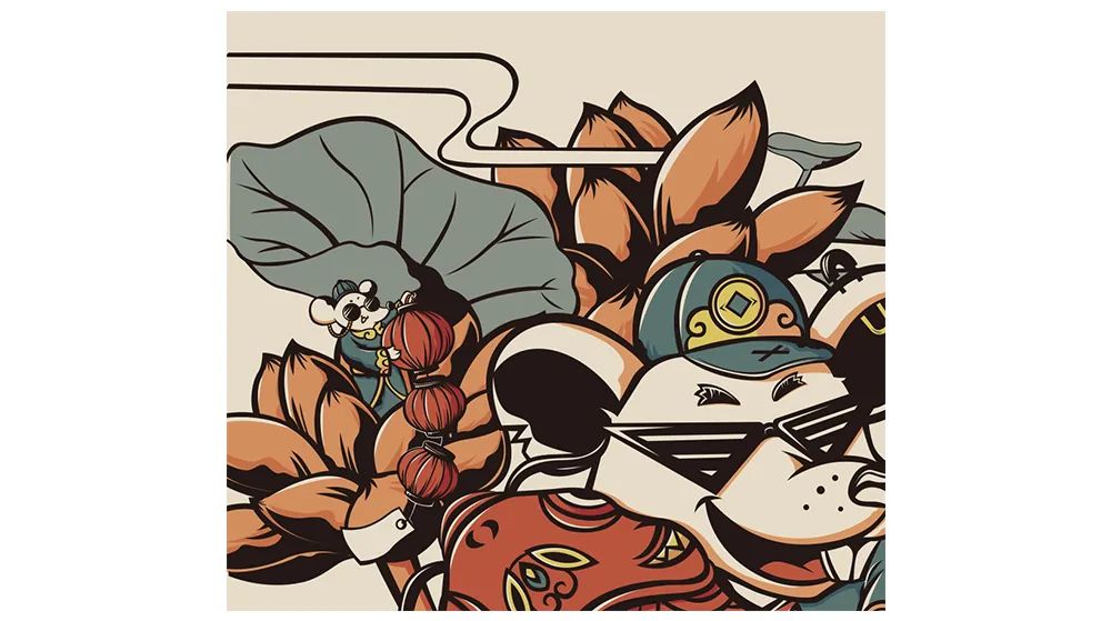 国潮风海报排版,国潮风插画作品介绍