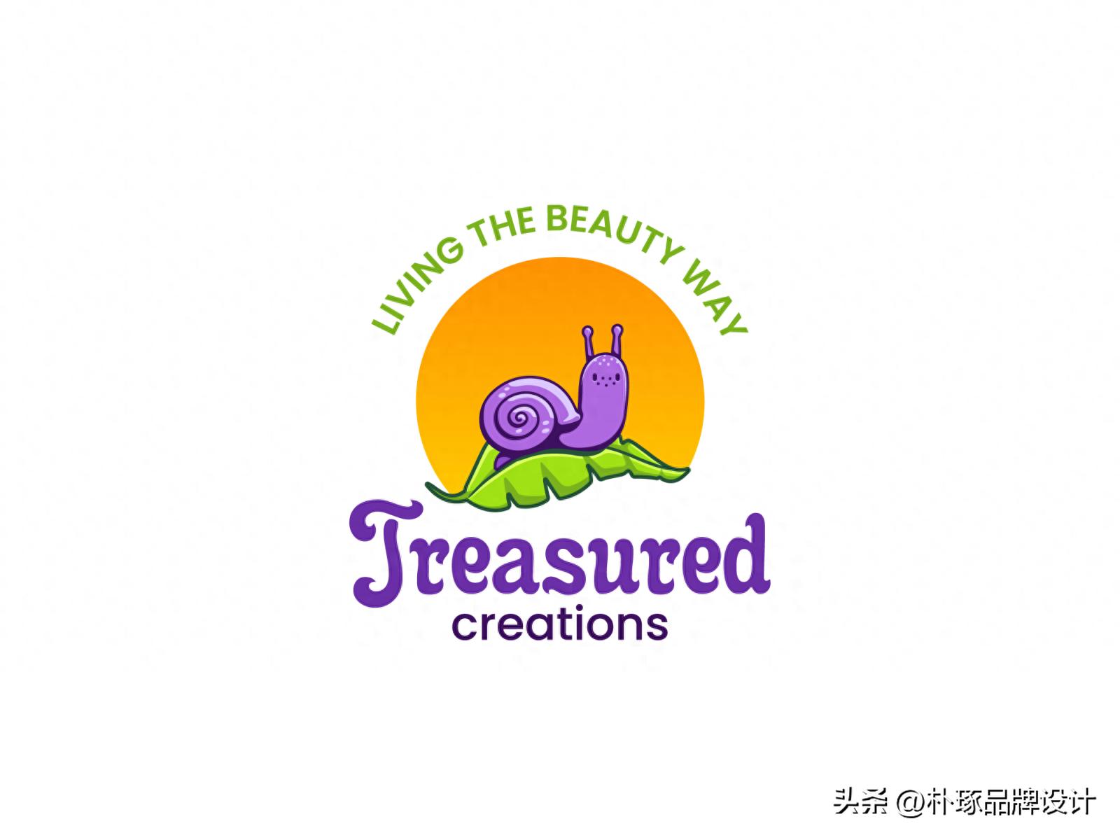 蜗牛创意形象,蜗牛个性创意logo设计