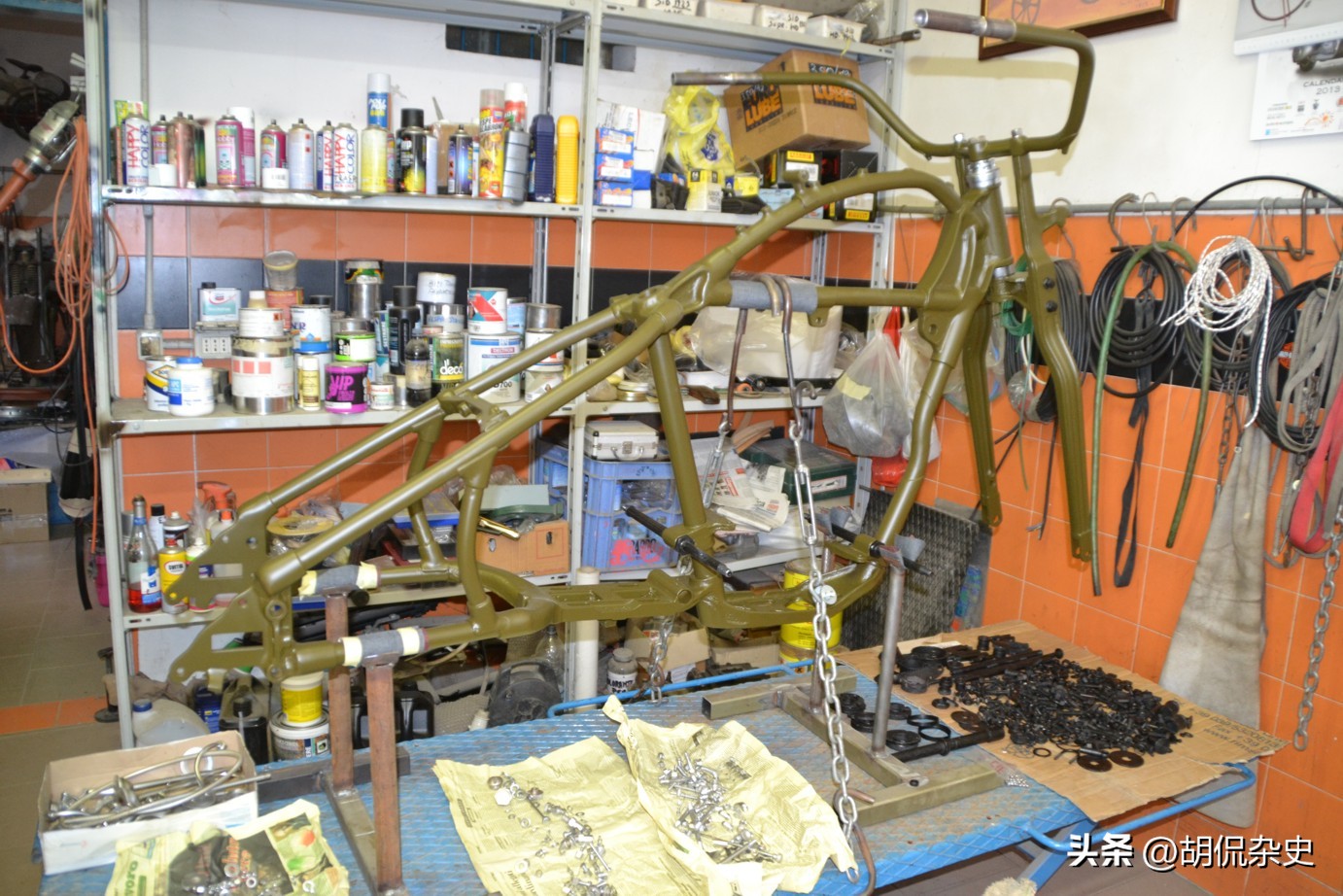 95式军用摩托,日军挂式摩托车