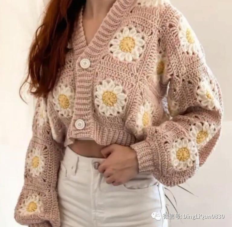 「针织作品」漂亮的祖母格图案夹克2022精品系列