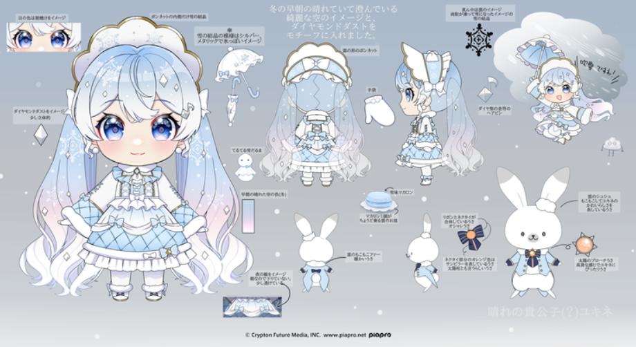 2023雪初音,2022年雪初音设定图