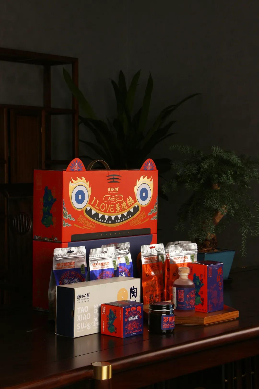 礼盒包装设计国潮,国潮风海鲜礼盒包装设计