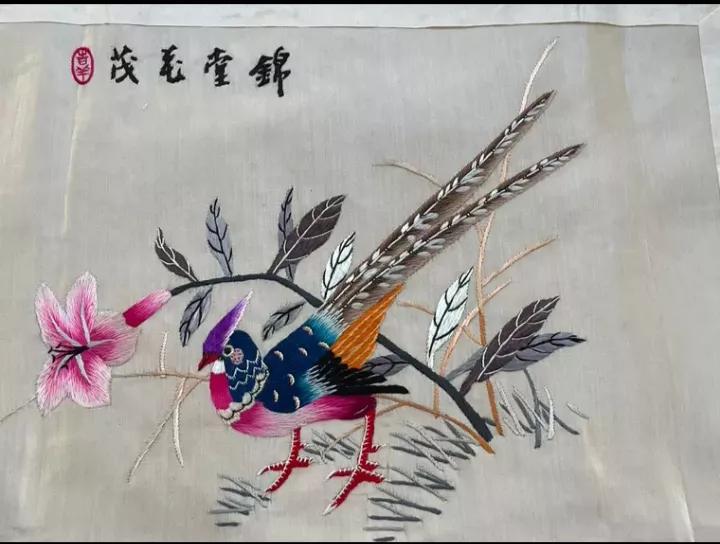 老刺绣收藏图片大全,老刺绣装裱