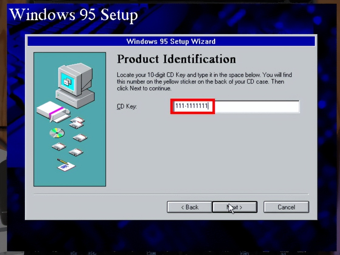 为什么“111-1111111”是有效的Windows95产品密钥?