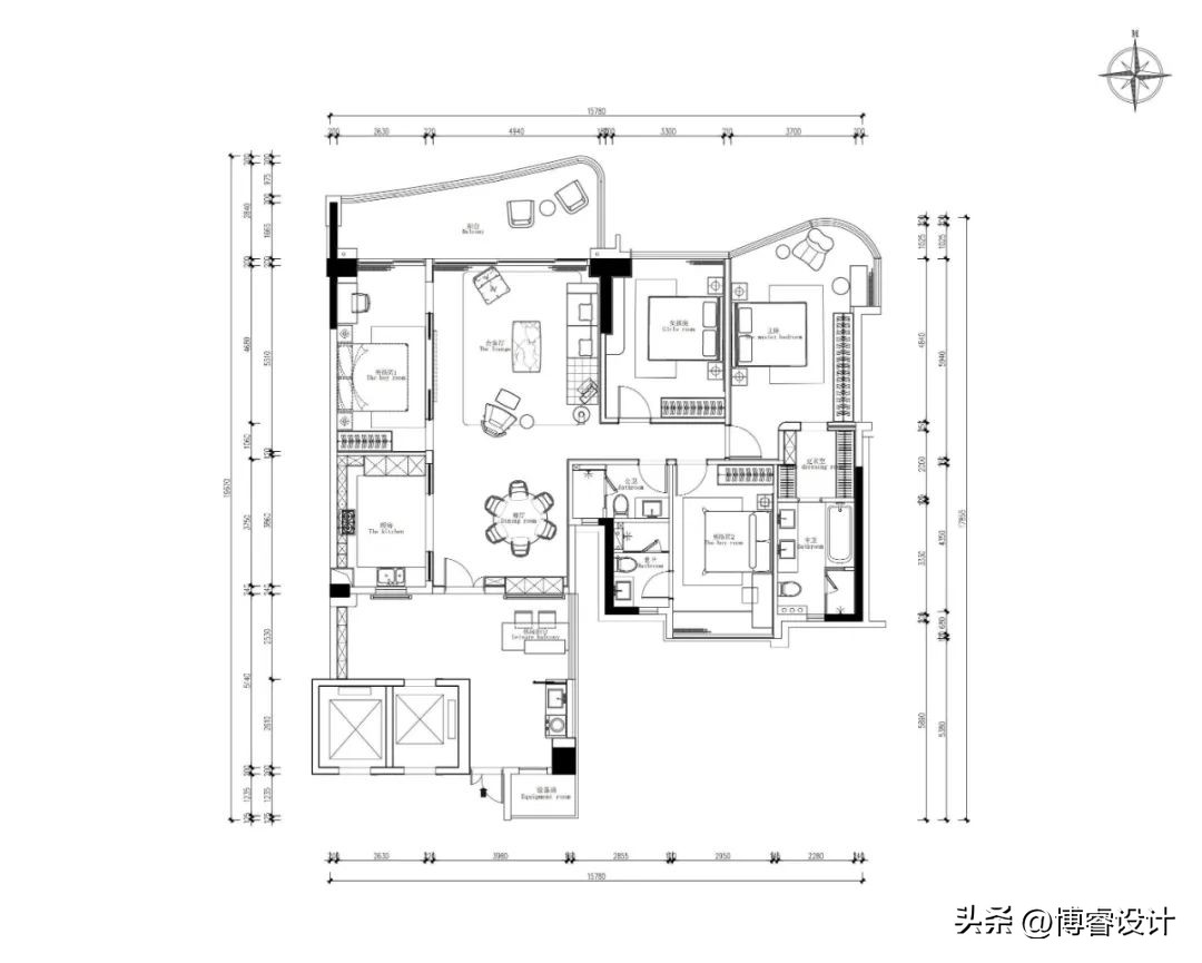250㎡江景精装房改造,轻奢风格+收纳系统优化