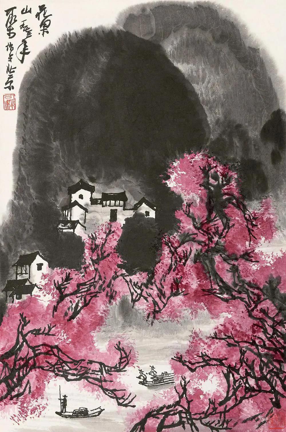 杏花春雨江南画赏析,鉴赏山水画诗词