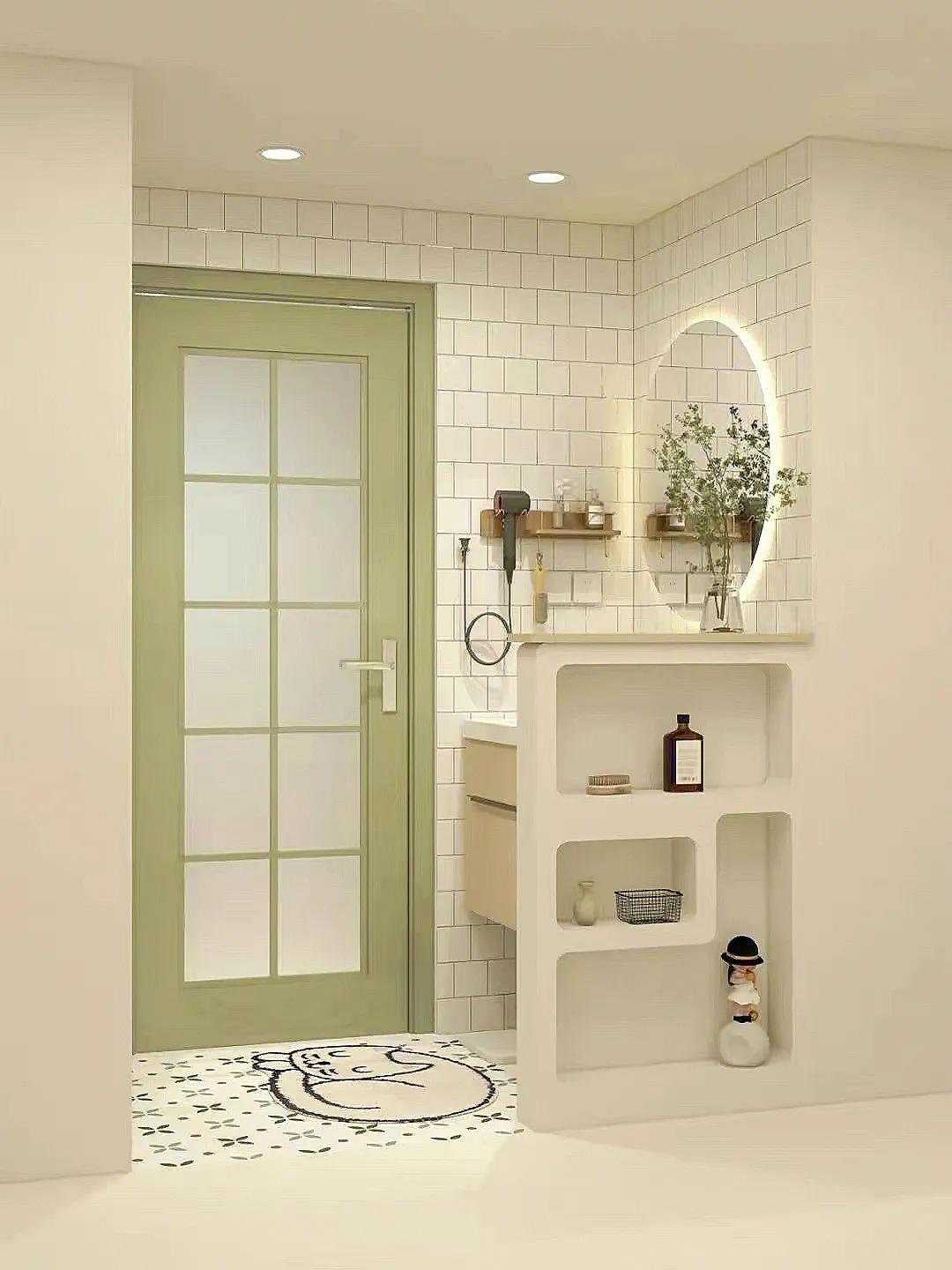 卫生间3色效果图,30款卫生间干区效果图